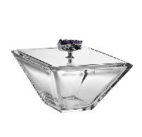 Riviera silver box w/ amethyst - Bonvonnière couvercle argent et améthyste 20x20cm